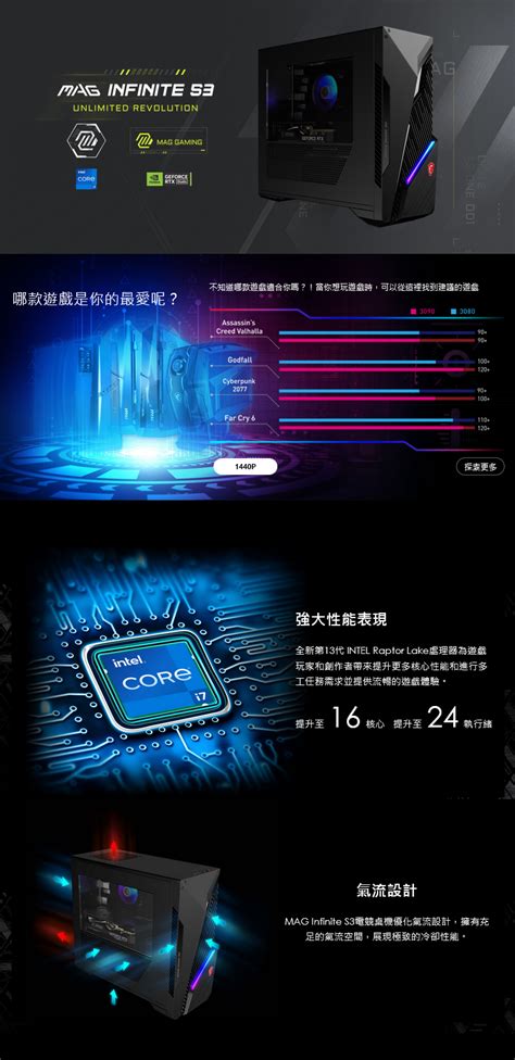 【msi 微星】infinite S3 13 846tw I5 Rtx3050 電競桌機 Pchome 24h購物