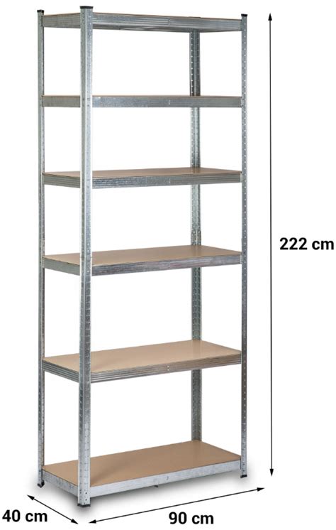 Прочный металлический стелаж Humberg 222 х 90 х 40 см (HR-814) (ID ...