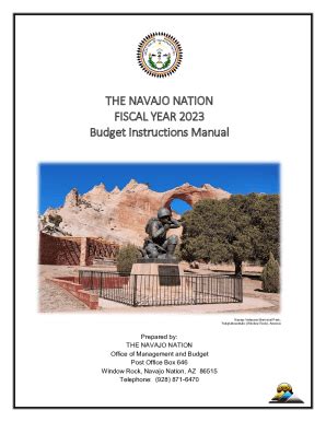 Fillable Online Fy Navajo Nation Budget Instructions Manual Fy