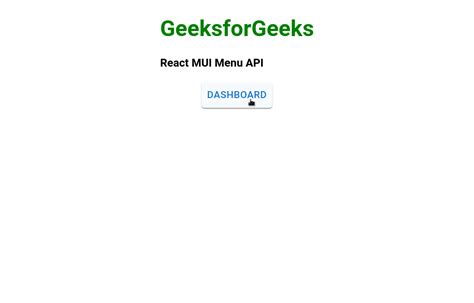 React MUI Menu API - GeeksforGeeks