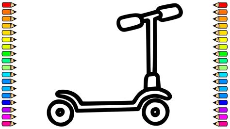 How To Draw An ELECTRIC SCOOTER We Draw ELECTRIC SCOOTER Step By Step