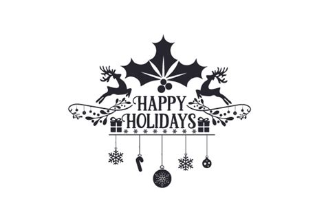 Happy Holidays SVG Cut File By Creative Fabrica Crafts Creative Fabrica