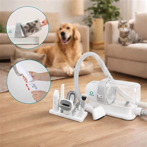 Aspirador De Pelos Pet - Aparador de Pelos Pet com Aspirador 2.3L Tosa Profissional Corta e ...