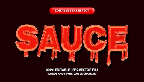 Texte de sauce modèles d effet de texte modifiables style de texte à