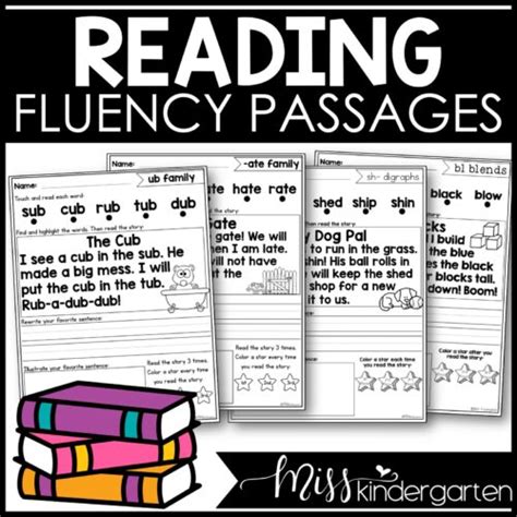 Reading Fluency Passages One Time Offer Miss Kindergarten