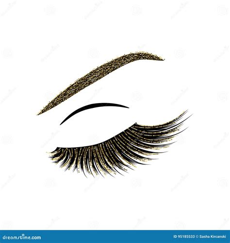 Lashes Vector Illustration Stock Vector Illustration Of Silhouette