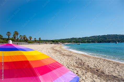 Crystal Clear Blue Water Of Legendary Pampelonne Beach Near Saint