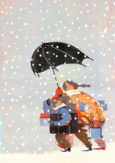 Snow Storm & Art Students — Lisk Feng | Snow illustration, Illustration ...