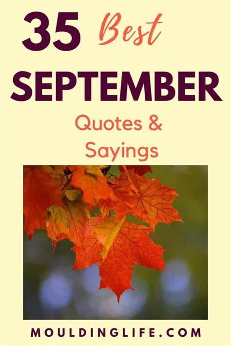 35 Best September Quotes And Sayings Moulding Life