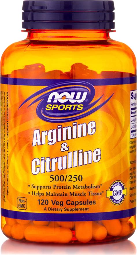 Now Foods Arginine & Citrulline 500/250mg 120 κάψουλες | Skroutz.gr