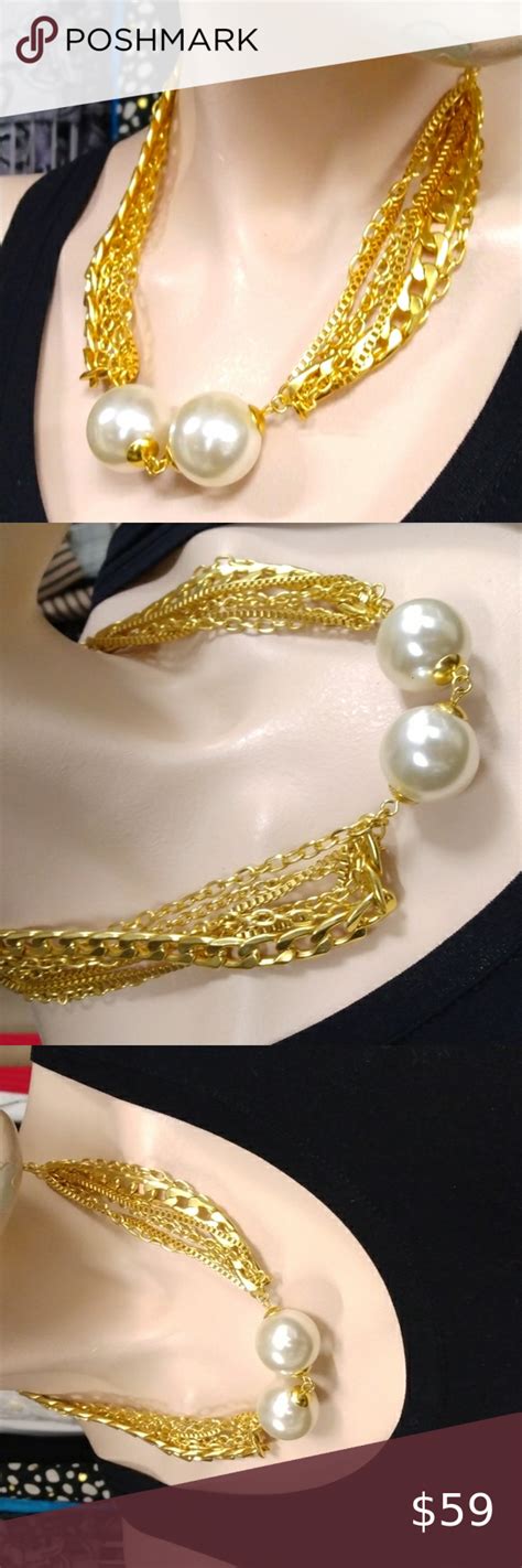 Karine Sultan Gold Pearl Necklace Gold Pearl Necklace Sultan Shop My