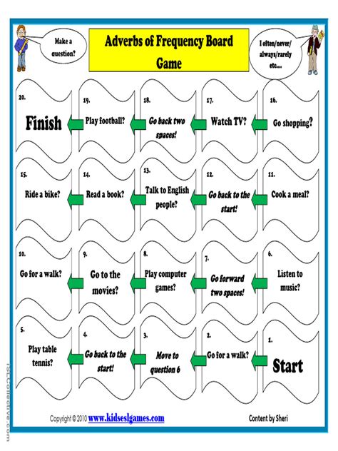 Adverb Of Frequency Board Game Pdf