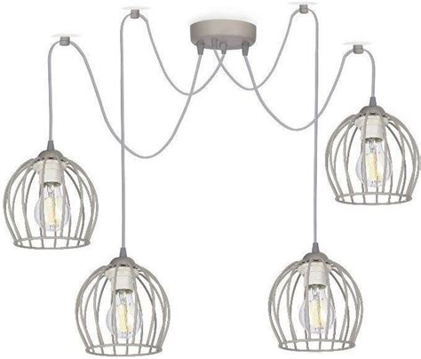 Lm Lighting Lmlighting Lampa Wisząca Pająk Druciak Diamond Owal Szary 4