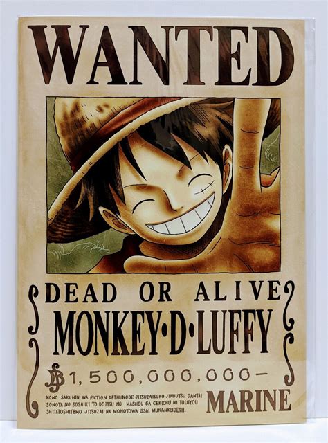 Luffy One Piece Wanted Poster Picture Monkey D Luffy One Piece Japan