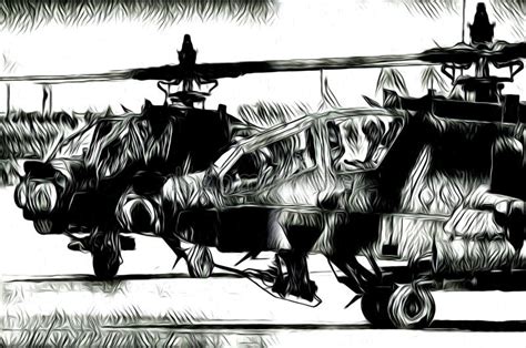 Military Helicopter Art Design Illustration Abstract Drawing Stock ...