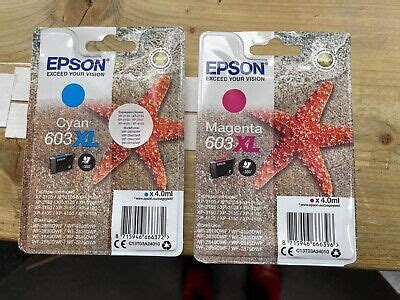 Genuine Box Epson Xl Starfish Ink Cartridges Cyan And Magenta Ebay