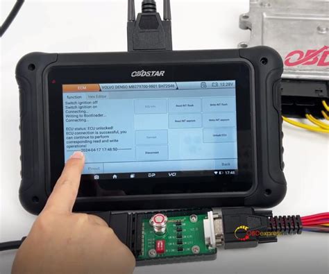 Volvo ECM Read Write Unlock With OBDSTAR DC706 On Bench