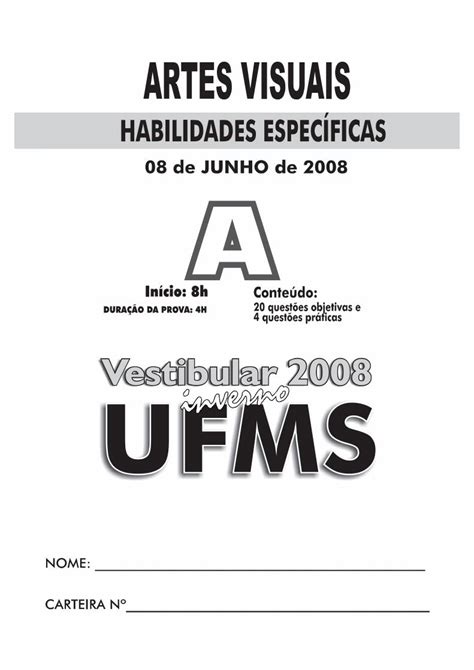 Pdf Prova De Habilidades Espec Ficas Artes Visuais Static Copeve