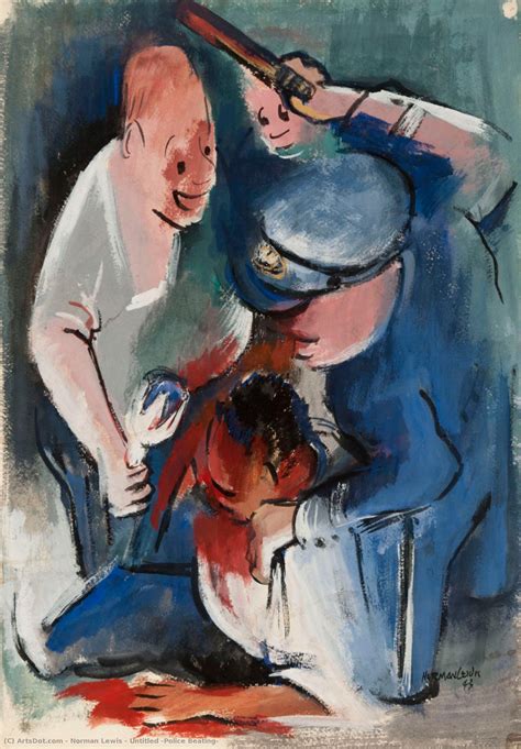 Untitled (Police Beating), 1943 by Norman Lewis Norman Lewis | ArtsDot.com