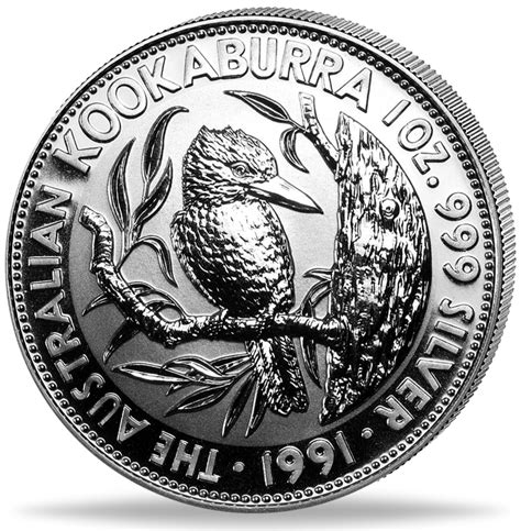 Australien 5 Dollar Kookaburra 1 Unze Silber 1991 Münzen Versandhaus