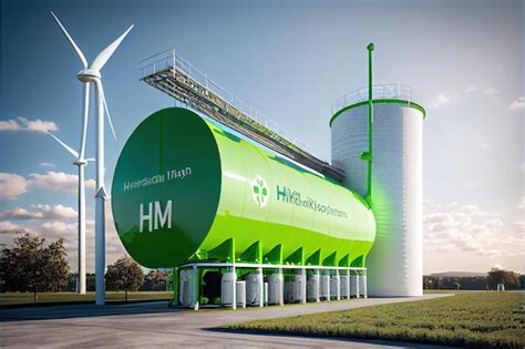 Premium Ai Image Green Hydrogen Renewable Energy Production Facility