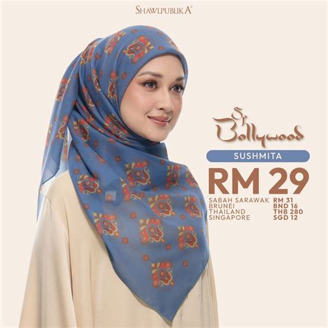 Tudung Bawal Shawlpublika BOLLYWOOD Series Ready Stock Shopee Malaysia