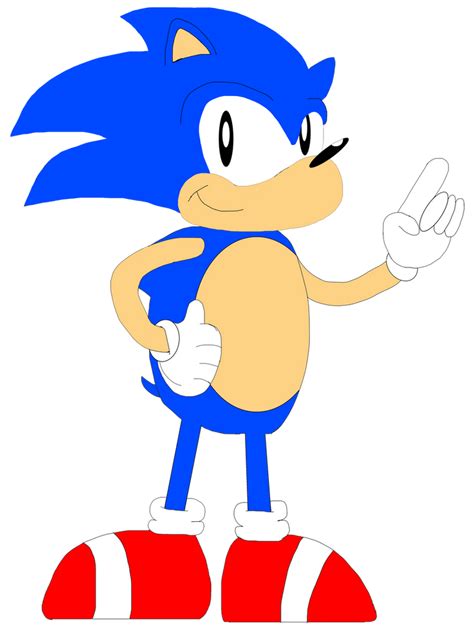 Classic Sonic Drawing Remastered Version By Terrydaman2 On Deviantart