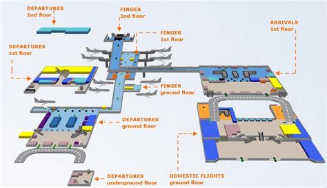 Bucharest airport map - Otp airport map (Romania)