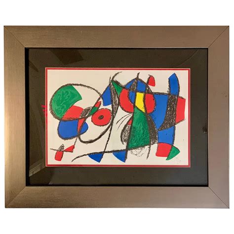 Signed Joan Miro Lithograph Original Signature With COA At 1stDibs