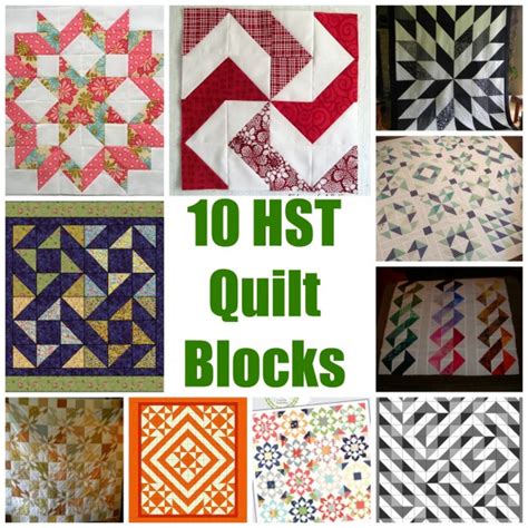 10 Hst Quilt Blocks Quilting