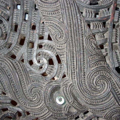 Whakairo/carving on the stern of a nineteenth-century waka taua/Maori ...