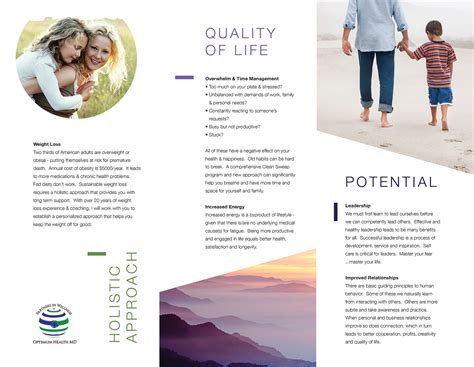 Serious Professional Life Coaching Brochure Design For Optimum Health