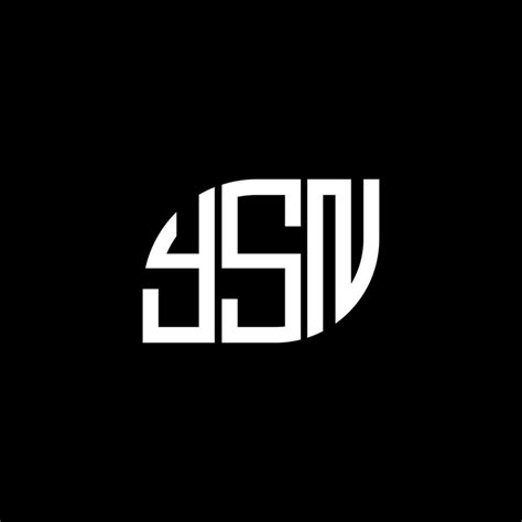 YSN letter logo design on black background. YSN creative initials ...