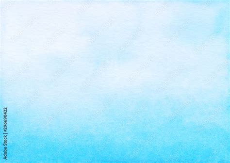 Watercolor light blue gradient background texture. Aquarelle abstract ...