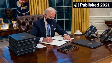 In The Oval Office For The First Time As President Biden Begins To