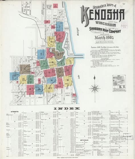 Sanborn Fire Insurance Map From Kenosha Kenosha County Wisconsin