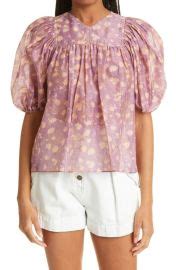 WornOnTV Loris Pink Printed Puff Sleeve Top On Good Morning America