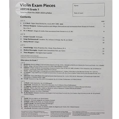 Abrsm Violin Exam Pieces Grade Euphony Musical