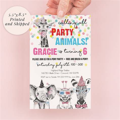 Petting Zoo Birthday Invitation Etsy