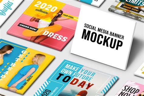 Social Media Banners Mockup Template