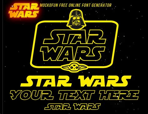 Star Wars Font Generator - MockoFUN