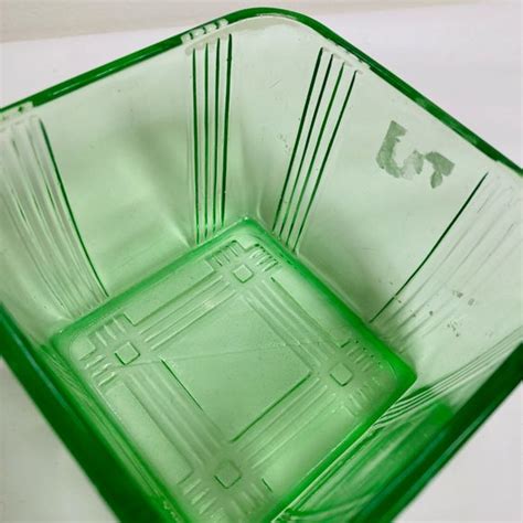 Vintage Kitchen Hazel Atlas Green Depression Glass Refrigerator Dish Poshmark