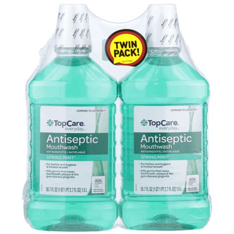 TopCare Antigingivitis Antiplaque Antiseptic Mouthwash Spring Mint