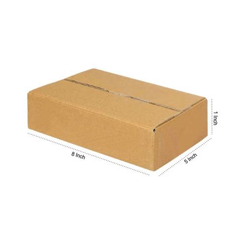 single wall  ply small corrugated kraft paper box  piece