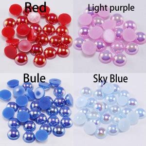 Mm Acrylic Abs Beads Imitation Pearl Half Etsy