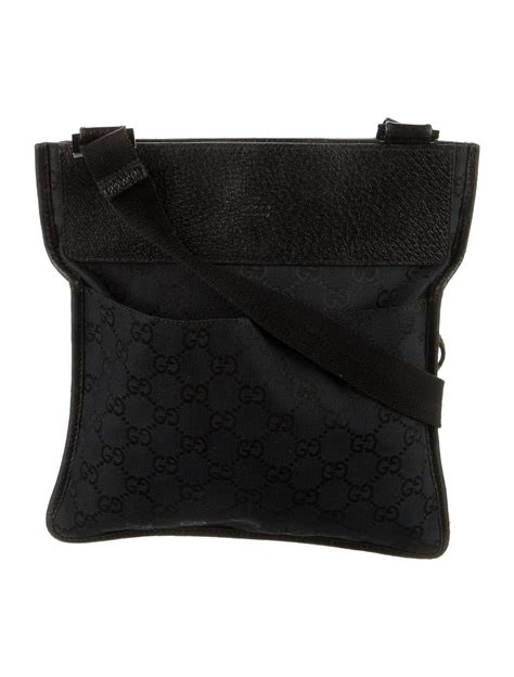 Gucci Gg Canvas Crossbody Bag Black Crossbody Bags Handbags