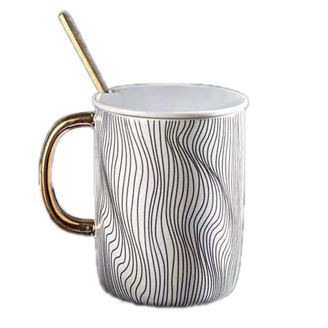 ICESTCHEF 420 мл керамическая кофейная кружка с крышкой и ложкой ...