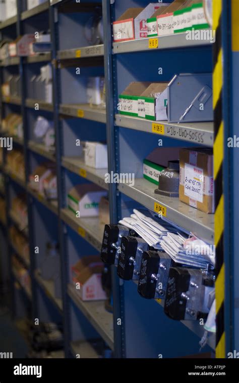 Shelving Of An Engineering Stores Stock Photo Alamy