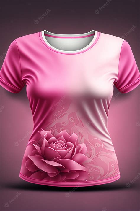 Premium Photo | Pink T-shirt mockup for ladies