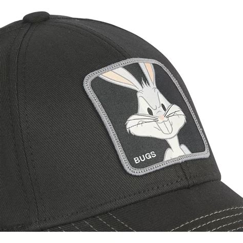 Capslab Curved Brim Bugs Bunny Bu Looney Tunes Black Snapback Cap